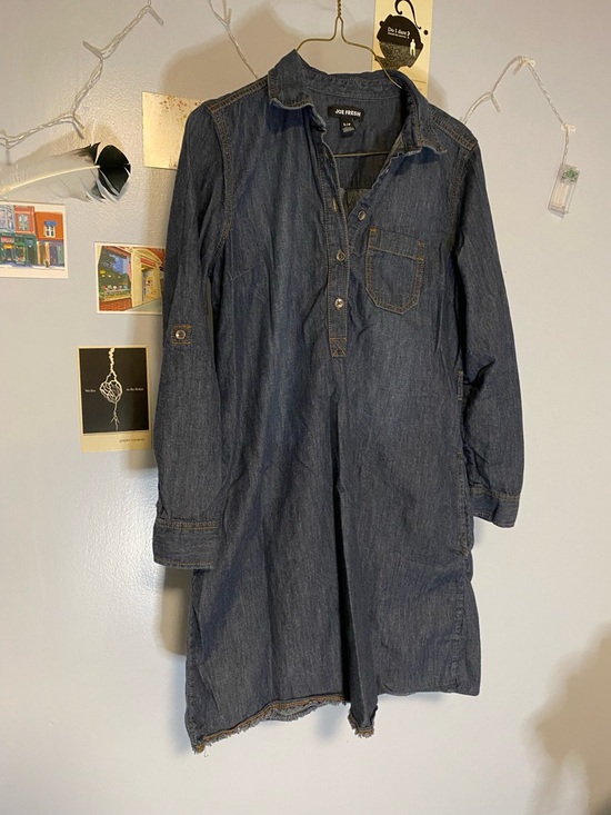 Joe Fresh Dresses & Skirts - Joe Fresh Indigo Blue Denim Button-Up Tunic